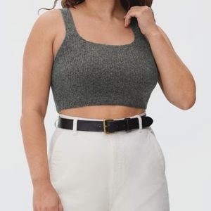 Everlane Heathered Charcoal Yak AndWool Blend The Cozy Stretch Tank Size S
